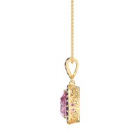 Tear Drop Halo Necklace
