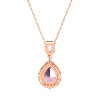 Tear Drop Halo Necklace