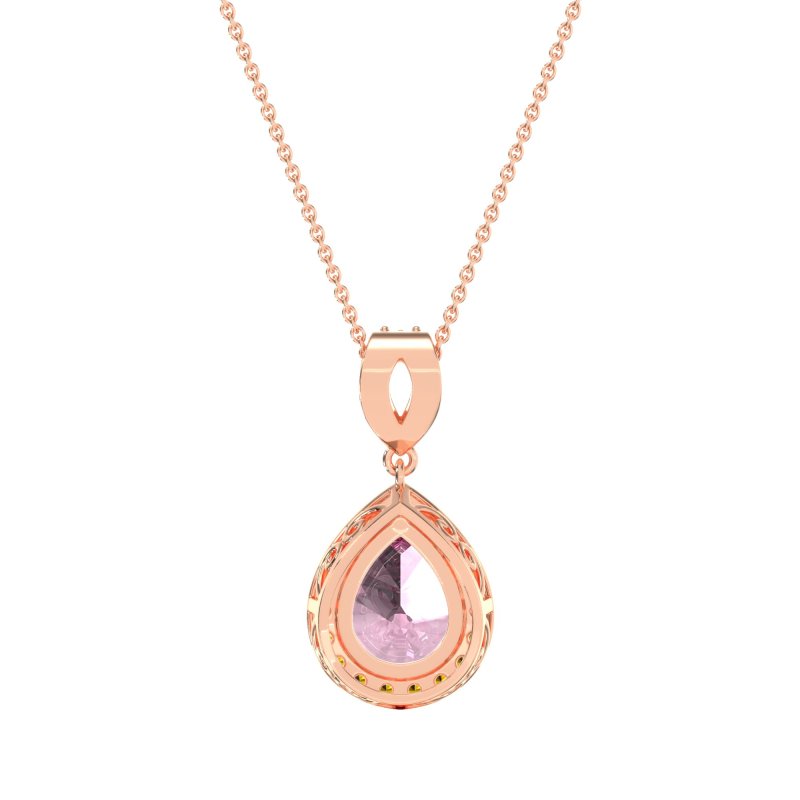 Tear Drop Halo Necklace