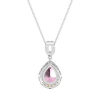 Tear Drop Halo Necklace