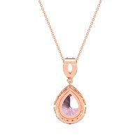 Tear Drop Halo Necklace