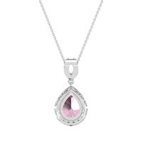 Tear Drop Halo Necklace