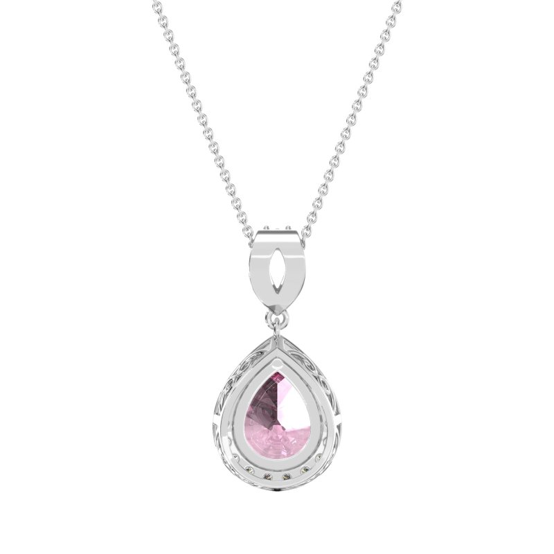 Tear Drop Halo Necklace