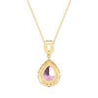 Tear Drop Halo Necklace