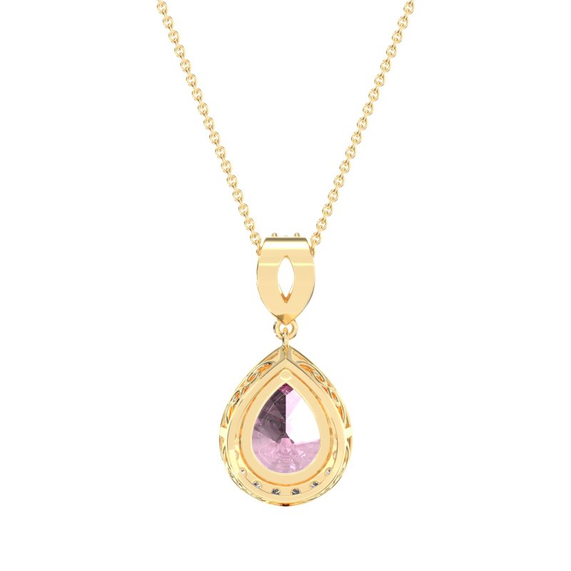 Tear Drop Halo Necklace