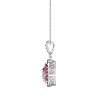 Tear Drop Halo Necklace