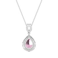 Tear Drop Halo Necklace