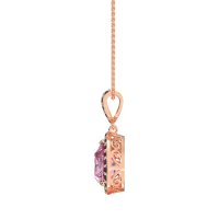 Tear Drop Halo Necklace