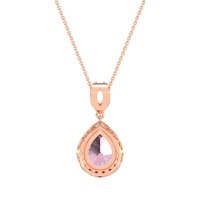 Tear Drop Halo Necklace
