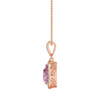 Tear Drop Halo Necklace