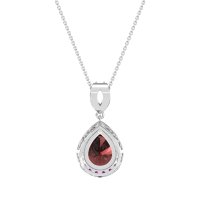 Tear Drop Halo Necklace