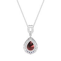Tear Drop Halo Necklace