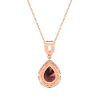 Tear Drop Halo Necklace
