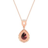 Tear Drop Halo Necklace