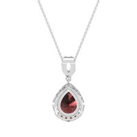Tear Drop Halo Necklace