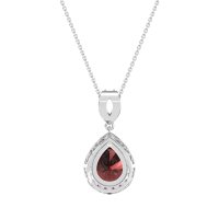 Tear Drop Halo Necklace