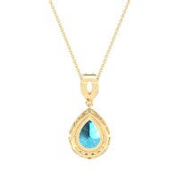 Tear Drop Halo Necklace