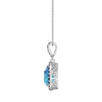 Tear Drop Halo Necklace