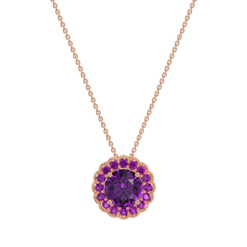 Flower Halo Antique Necklace