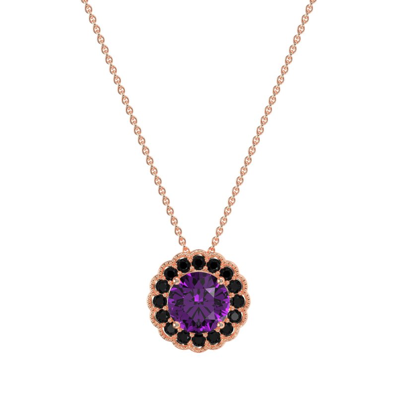 Flower Halo Antique Necklace