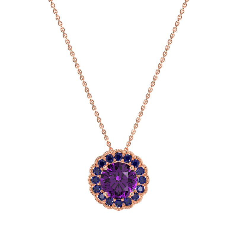 Flower Halo Antique Necklace