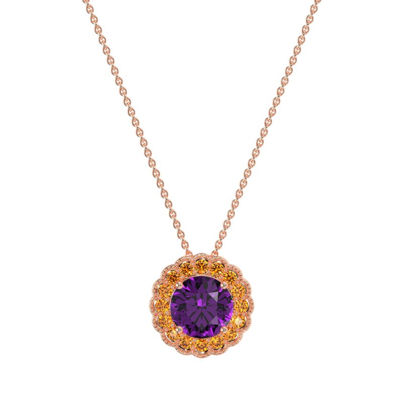 Flower Halo Antique Necklace