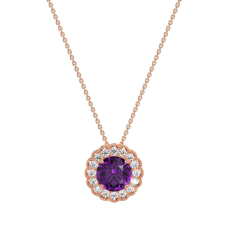 Flower Halo Antique Necklace