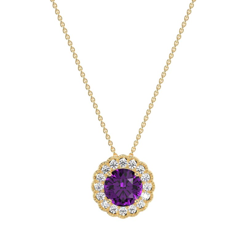 Flower Halo Antique Necklace