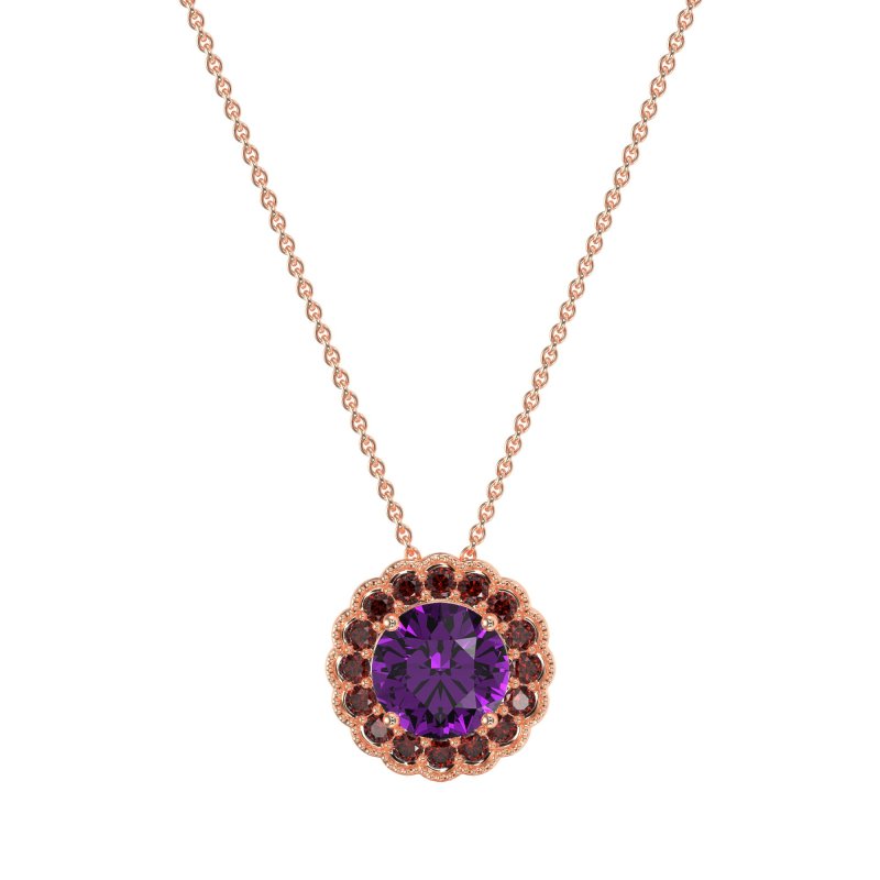 Flower Halo Antique Necklace