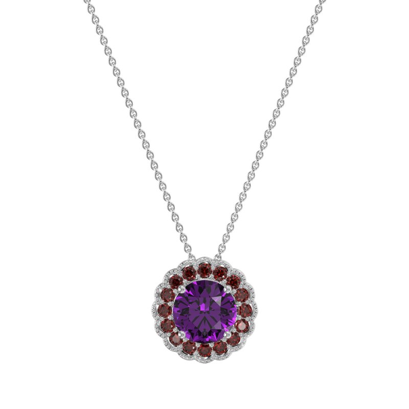 Flower Halo Antique Necklace