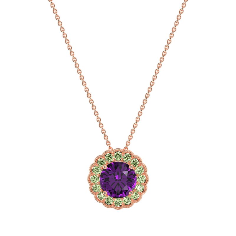 Flower Halo Antique Necklace
