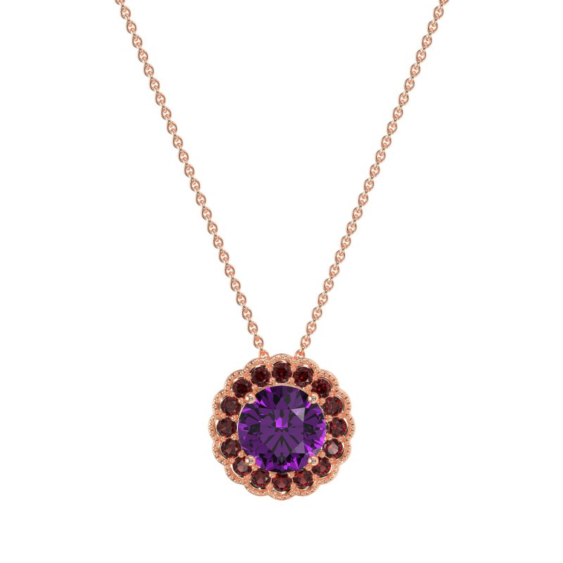 Flower Halo Antique Necklace