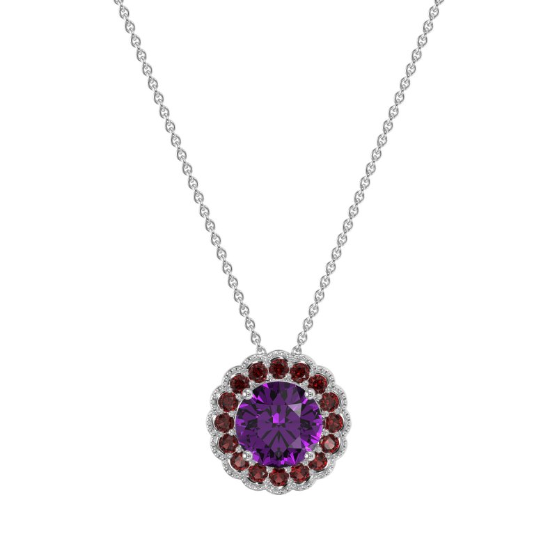 Flower Halo Antique Necklace