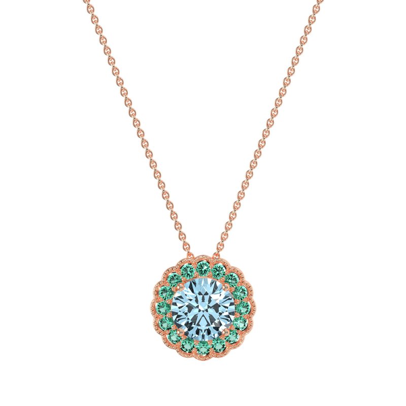 Flower Halo Antique Necklace