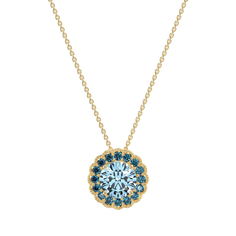 Flower Halo Antique Necklace