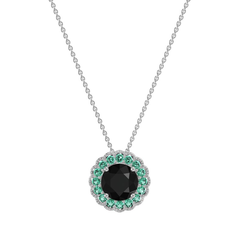 Flower Halo Antique Necklace