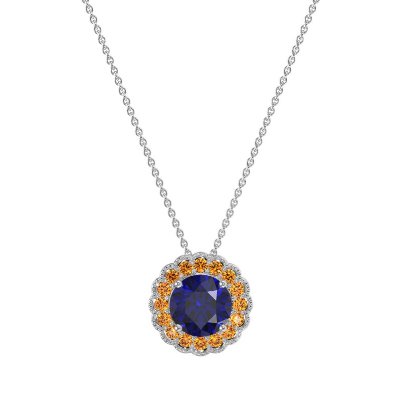 Flower Halo Antique Necklace