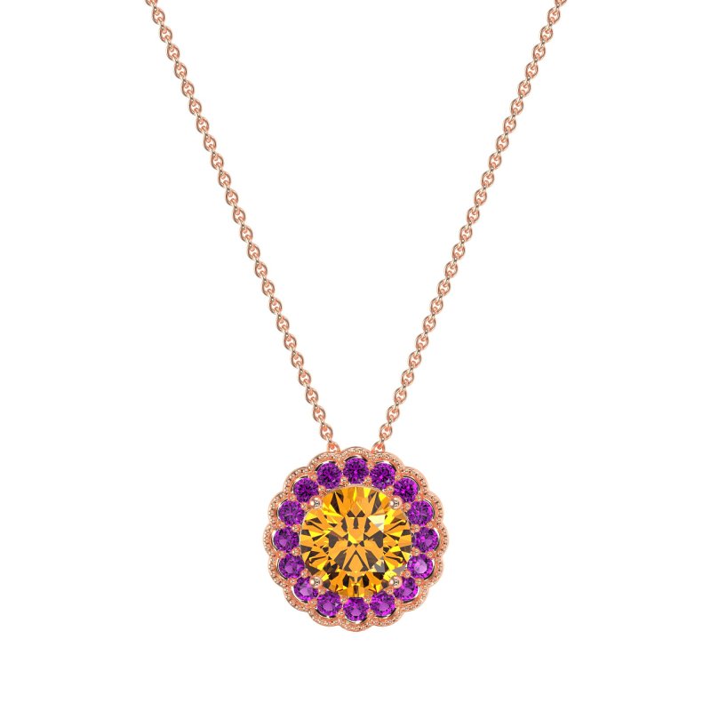 Flower Halo Antique Necklace