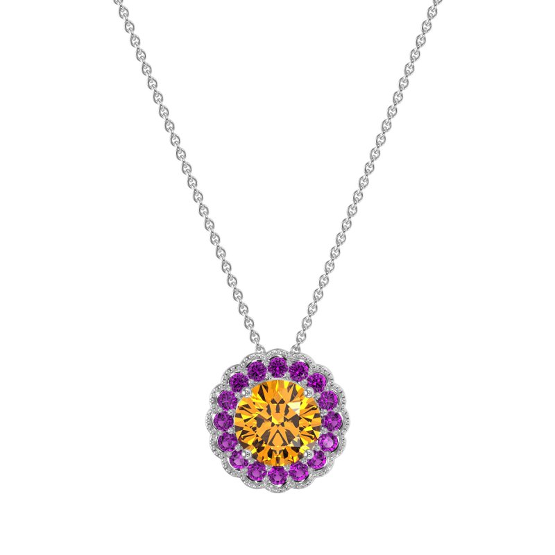 Flower Halo Antique Necklace