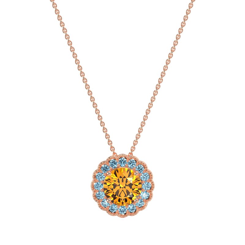 Flower Halo Antique Necklace