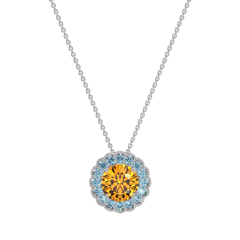 Flower Halo Antique Necklace