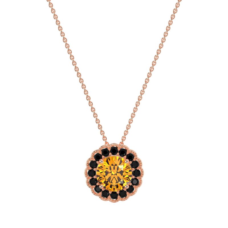 Flower Halo Antique Necklace