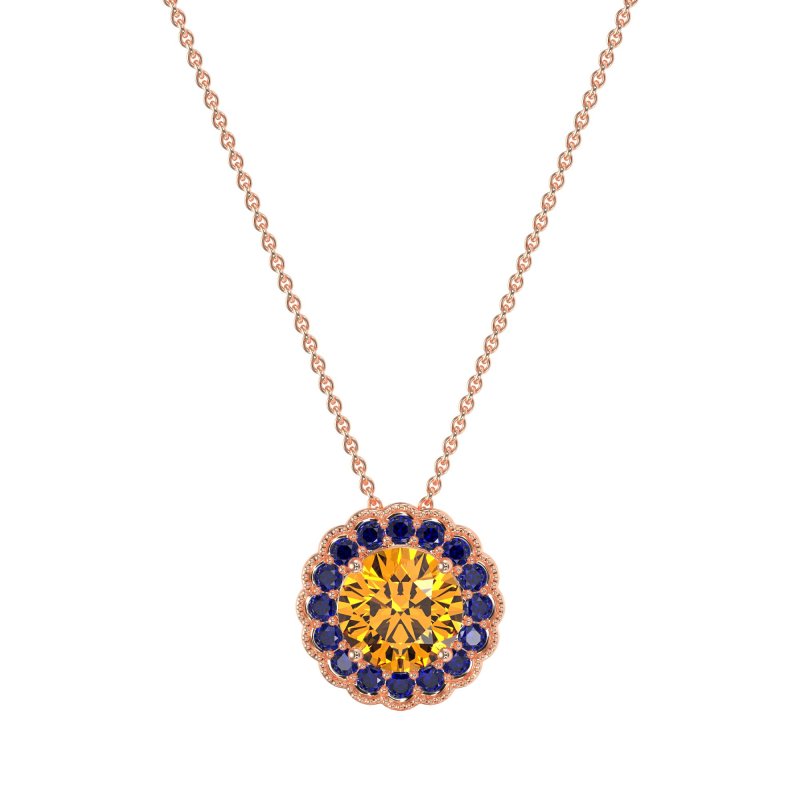 Flower Halo Antique Necklace