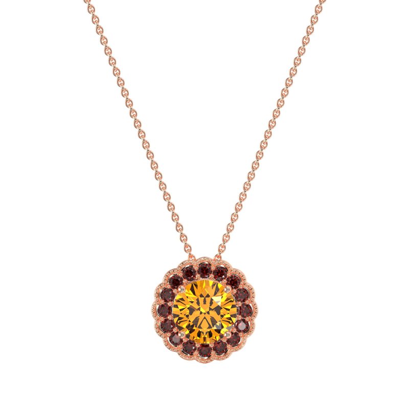 Flower Halo Antique Necklace