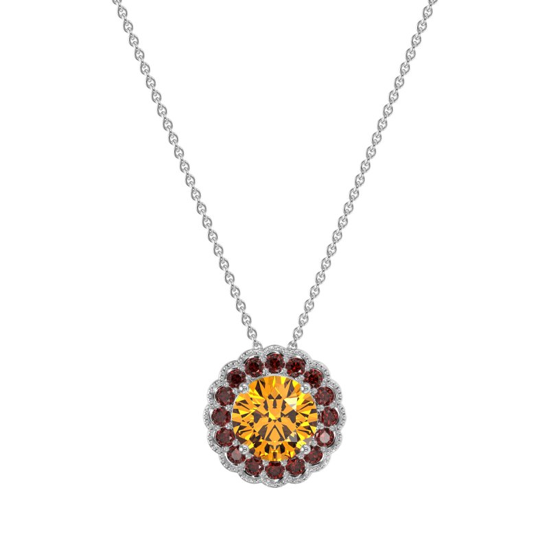 Flower Halo Antique Necklace