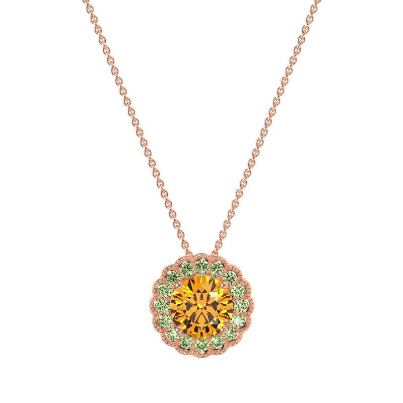 Flower Halo Antique Necklace