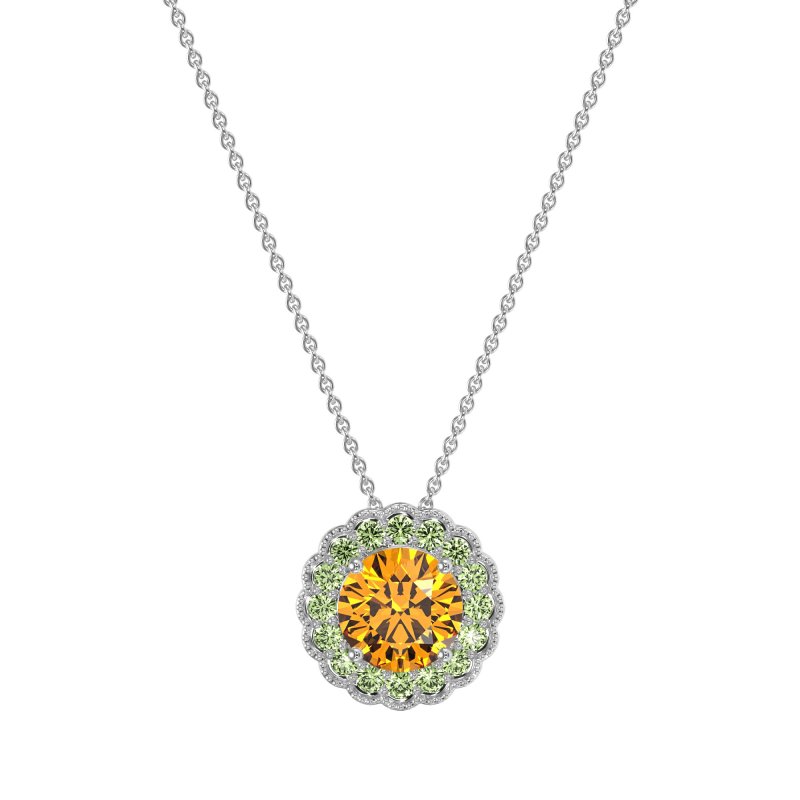 Flower Halo Antique Necklace