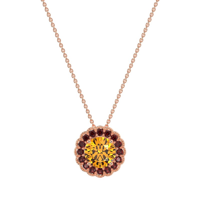 Flower Halo Antique Necklace