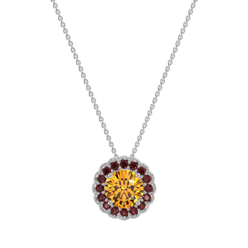 Flower Halo Antique Necklace