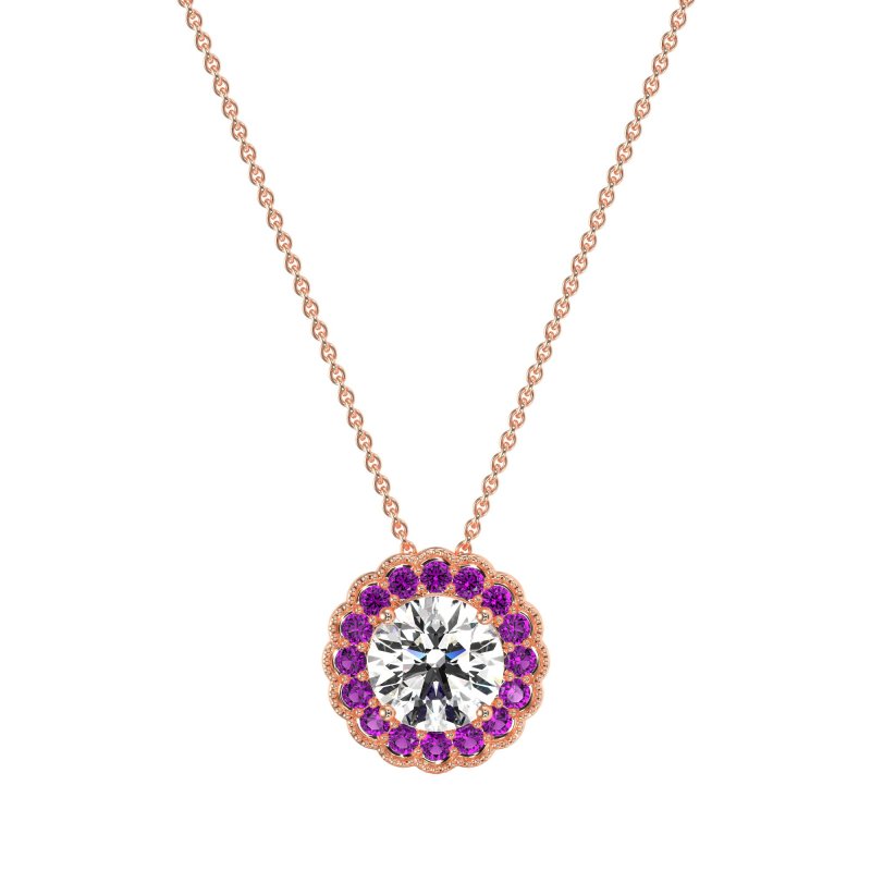 Flower Halo Antique Necklace
